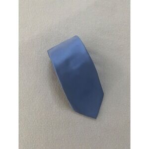 Donald J Trump Signature Collection Silk Tie Periwinkle Blue Solid Satin Mens
